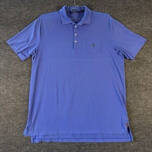 Polo Golf Ralph Lauren Size Extra Large Performance Polo Shirt Blue Green Stripe